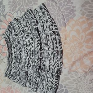 2 for $10 Ruffled toddler skirt with underwear attachment black and white